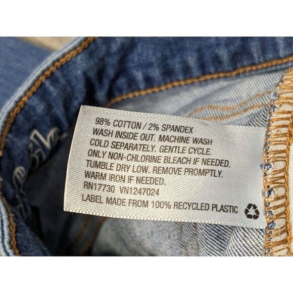 (3/$35) Wild Fable Size 4 Distressed High Rise Skinny Cropped Denim Blue Jeans - Picture 6 of 11